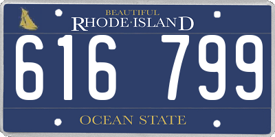 RI license plate 616799