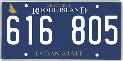 RI license plate 616805