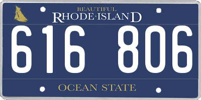 RI license plate 616806