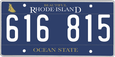 RI license plate 616815