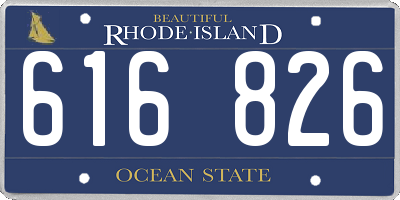 RI license plate 616826