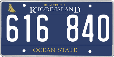 RI license plate 616840