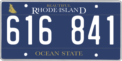 RI license plate 616841
