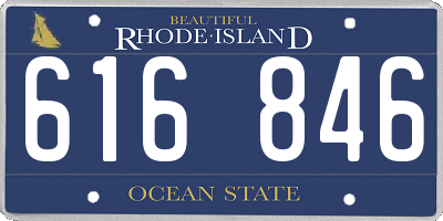 RI license plate 616846