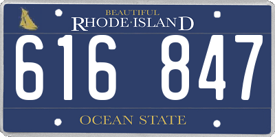 RI license plate 616847