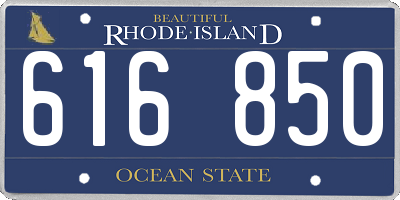 RI license plate 616850