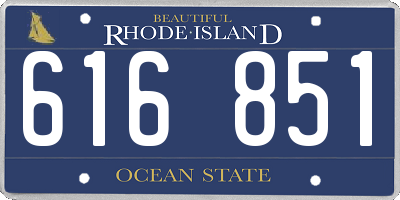 RI license plate 616851