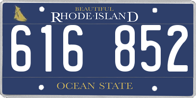 RI license plate 616852