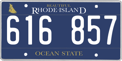 RI license plate 616857
