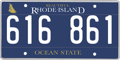 RI license plate 616861