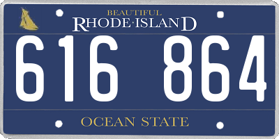 RI license plate 616864