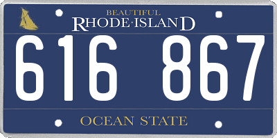 RI license plate 616867