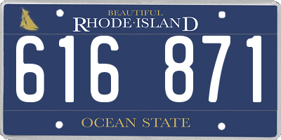 RI license plate 616871