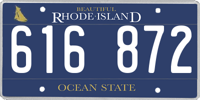 RI license plate 616872