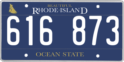 RI license plate 616873