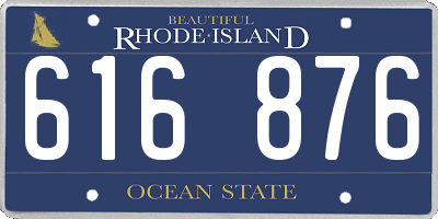 RI license plate 616876