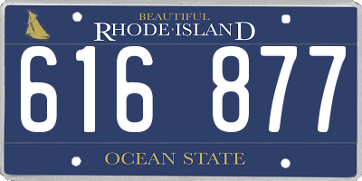 RI license plate 616877