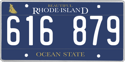 RI license plate 616879