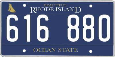 RI license plate 616880