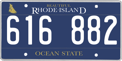 RI license plate 616882