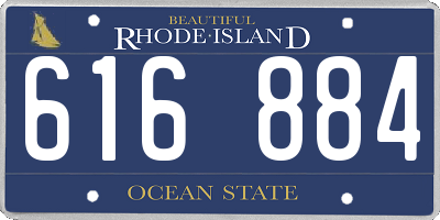 RI license plate 616884