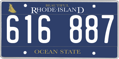 RI license plate 616887