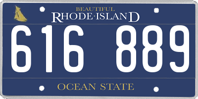 RI license plate 616889