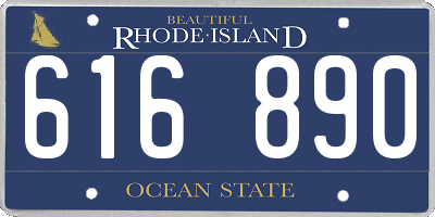 RI license plate 616890