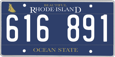 RI license plate 616891