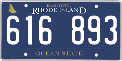 RI license plate 616893