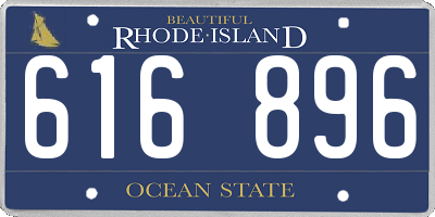 RI license plate 616896