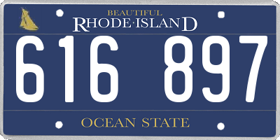 RI license plate 616897