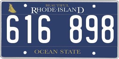 RI license plate 616898