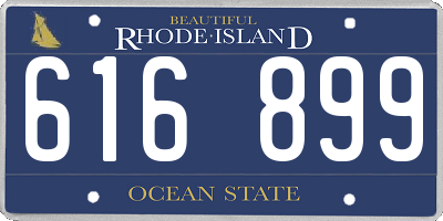 RI license plate 616899
