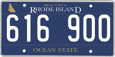 RI license plate 616900