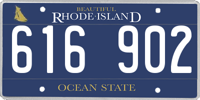 RI license plate 616902