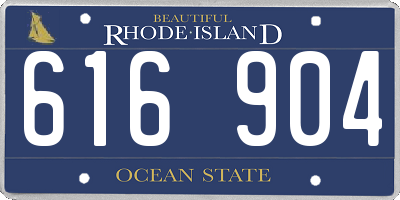 RI license plate 616904