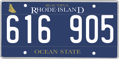 RI license plate 616905
