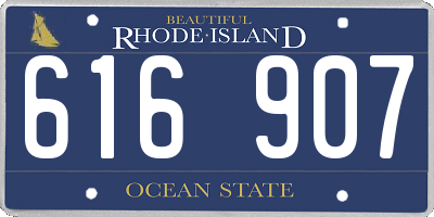RI license plate 616907