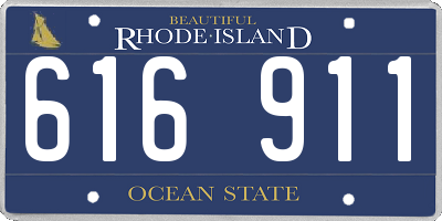 RI license plate 616911