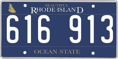 RI license plate 616913