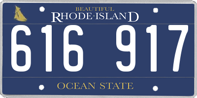 RI license plate 616917