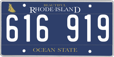 RI license plate 616919