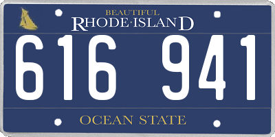RI license plate 616941