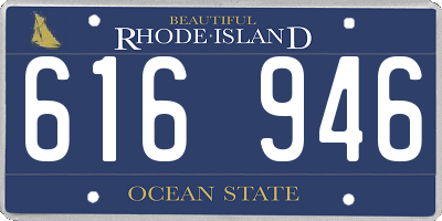 RI license plate 616946