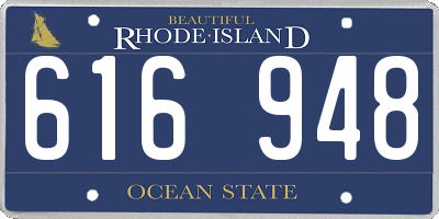 RI license plate 616948
