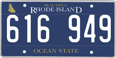 RI license plate 616949