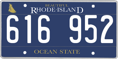 RI license plate 616952