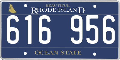 RI license plate 616956