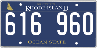 RI license plate 616960
